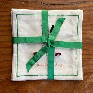 NWT Von Maur “Hole in One” Cocktail Napkins